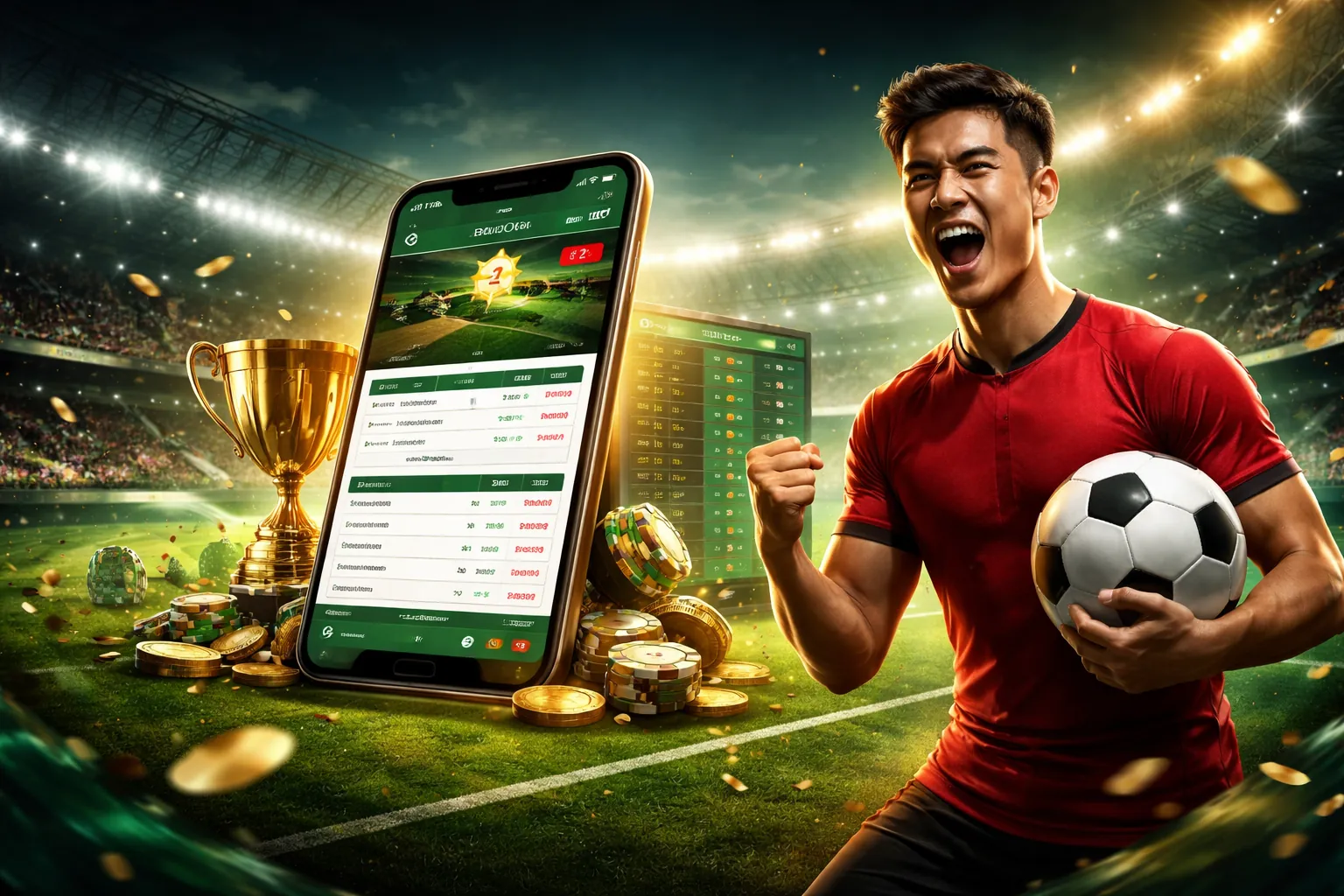 Sân vận động thể thao sôi động, cá cược trực tiếp 18win